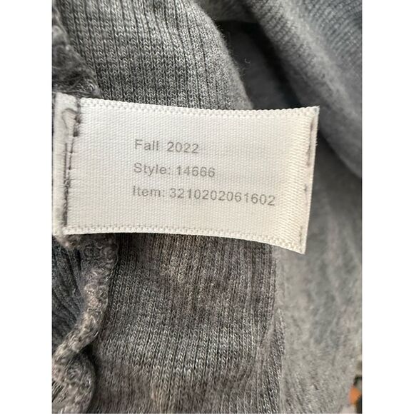 Marine Layer Lexi Rib Long Sleeve Crew Tee Gray Large Comfortable Casual Layerin - Picture 4 of 5